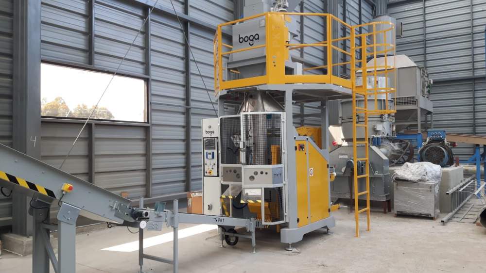 Linea ensacado pellet Boga Tecnica en Chile