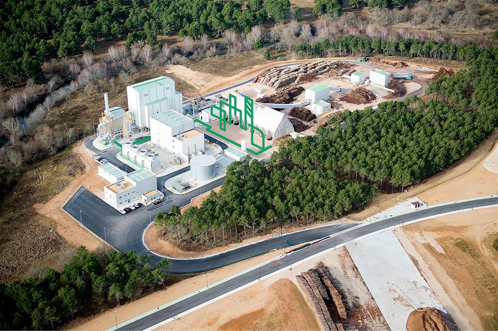 planta co2 en bioelectrica con biomasa de Garray 3D
