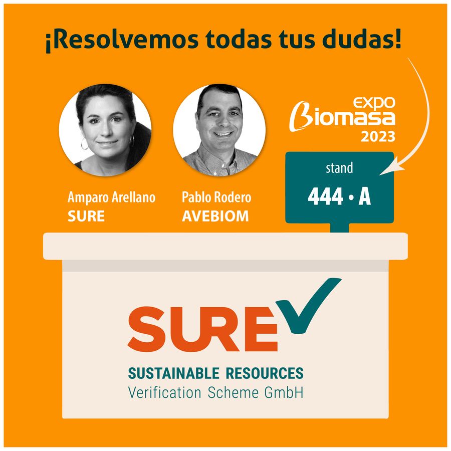 certificacion SURE sostenibilidad en Expobiomasa 2023
